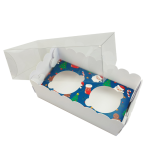 Caixa Cartolina C/ Tampa PVC 2 Cupcakes Natal – Norpack