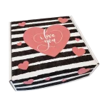 Caixa Cartão Branca ♥ Padrão + Corações ♥ – Norpack