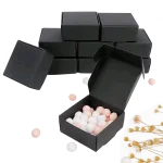 Caixa Cartolina Presente Preta 5,5x5,5x2,5cm Pack 10un. - Joias, bijuteria – Norpack
