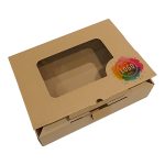 Caixa Cartão Kraft Presente / Pastelaria / Garrafa c/Janela 33x25x9cm c/Impressão – Norpack