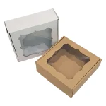 Caixa Cartão Presente / Envio Postal c/Janela Vintage - 20x20x7cm – Norpack