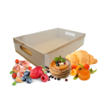 Caixa Cartão kraft / Tabuleiro c/ tampa PVC 31,5x19,5x6,7cm- Pastelaria / Take Away / Presente – Norpack - Image 6