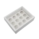 Caixa Cartolina Branca c/ Tampa PVC p/ 12 Brigadeiros – Norpack - Image 6