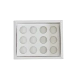 Caixa Cartolina Branca c/ Tampa PVC p/ 12 Brigadeiros – Norpack - Image 3