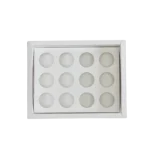 Caixa Cartolina Branca c/ Tampa PVC p/ 12 Brigadeiros – Norpack - Image 7