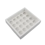 Caixa Cartolina Branca c/ Tampa PVC p/ 20 Brigadeiros – Norpack - Image 2