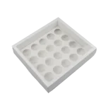 Caixa Cartolina Branca c/ Tampa PVC p/ 20 Brigadeiros – Norpack - Image 6
