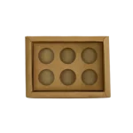 Caixa Cartolina Kraft c/ Tampa PVC p/ 6 Brigadeiros – Norpack - Image 7