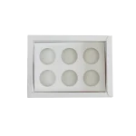 Caixa Cartolina Branca c/ Tampa PVC p/ 6 Brigadeiros – Norpack - Image 3