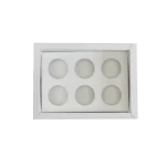 Caixa Cartolina Branca c/ Tampa PVC p/ 6 Brigadeiros – Norpack - Image 7