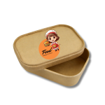 Caixa Cartão Kraft Retangular 500ML / 1000ML c/Tampa - Take Away/Pastelaria/Bolos/Sushi c/ Impressão na Tampa – Norpack