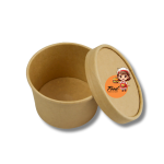 Caixa cartão p/ Alimentar Kraft 1000ml c/ Tampa Cartão - Take Away / Sopa c/ Impressão na Tampa – Norpack