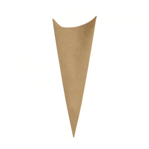 embalsantos-cone-cartao-oval-1.png Cone Cartolina kraft Oval Fechado 90x190mm - Ideal para Doces, snacks, Arroz e pétalas de casamento! – Norpack - Image 1