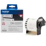 Rolo Papel Contínuo Autocolante Branco p/ impressão Preto e Vermelho DK22251 - 62 MM x 15,24MTS para impressoras QL BROTHER – Norpack