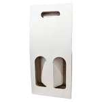 Caixa Cartão Micro Branca p/2 Garrafas Vinho c/Janela – Norpack