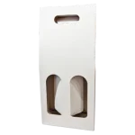 Caixa Cartão Micro Branca p/2 Garrafas Vinho c/Janela – Norpack - Image 3