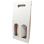 Caixa Cartão Micro Branca p/2 Garrafas Vinho c/Janela – Norpack - Image 4