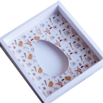Caixa Ovo de Colher Ajustável (350g/500g) c/ Tampa Alta 8cm – Padrão Rosa Páscoa – Norpack - Image 3