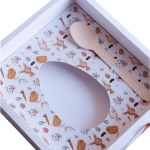 Caixa Ovo de Colher Ajustável (350g/500g) c/ Tampa Alta 8cm – Padrão Rosa Páscoa – Norpack - Image 2