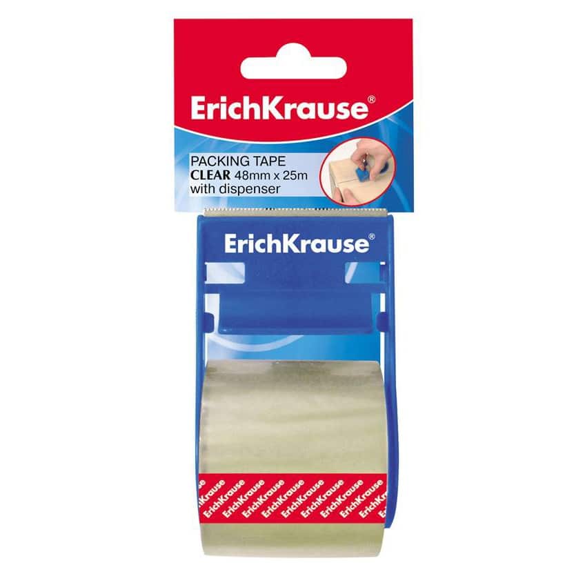 erich-krause.jpg Dispensador Manual com Fita Adesiva Transparente 48mmx25mtrs - Ideal para Pequenos trabalhos, ou mudanças em casa! – Norpack - Image 1