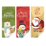 Etiquetas Adesivas Brancas NATAL Bonecos 8x20cm – Pack 25 uni. – Norpack