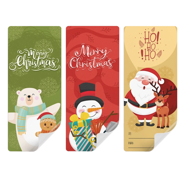 etiqueta_8x20_Bonecos.webp Etiquetas Adesivas Brancas NATAL Bonecos 8x20cm – Pack 25 uni. – Norpack - Image 1
