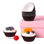 Copo Papel Queques/ Cupcake/ Formas de Papel Preto 4.8x7.5x3cm Pack 100 – Norpack
