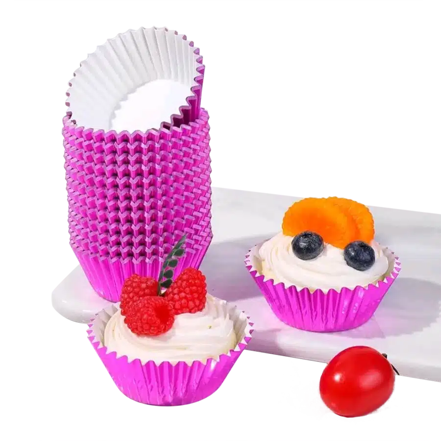 forminhas-rosa-forte-metal_embalsantos.webp Copo Papel Queques/ Cupcake/ Formas de Papel Rosa Choque 4.8x7.5x3cm Pack 100 – Norpack - Image 1