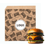 Bolsa Aberta 2 Lados Kraft Anti Gordura c/ Impressão - FAST FOOD – Norpack