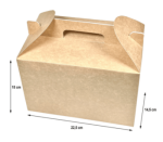 Caixa Presente/Lunch Box Cartolina Kraft Lisa 22,5x14,5x15cm - Take Away/Presente/Pastelaria/Bolos – Norpack - Image 7
