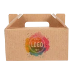 Caixa Cartão Cabaz / Presente / Lunch Box 18x12x9cm p/Take Away/Presente/Pastelaria/Bolos c/Impressão – Norpack - Image 2