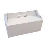 Caixa Cartão Branca Cabaz / Presente / Lunch Box 32x21,5x12,5cm p/Take Away/Presente/Pastelaria/Bolos – Norpack