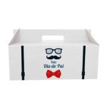 Caixa Cartão Lunch Box Branca 32x21,5x12,5cm Dia do Pai - Suspensórios – Norpack - Image 3