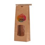 Saco Stand Up Papel Kraft c/Clip e Janela c/Impressão 1 Face (Alimentos, especiarias, pastelaria, outros) – Norpack