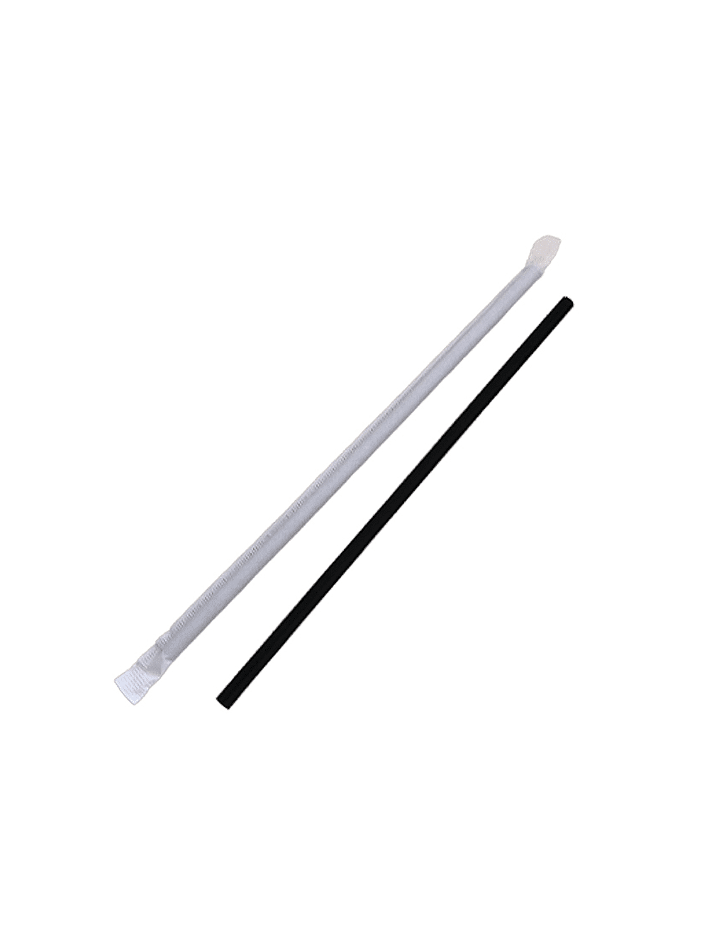 palhinha-papel-preta-140mm-1.png Palhinha Papel Preta Individual 8mmx140mm Pack 100 unid. - Caipirinha / Take Away – Norpack - Image 1