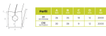 Perfil Espuma Formato C - C10 - Caixa com 200 varas de 2 Mtrs – Norpack - Image 2