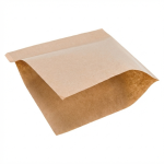 Bolsa Aberta 2 Lados Kraft Anti Gordura 35g+10LDPE 15x15,2cm Pack 100- Hamburguer / Pizza / Fritos – Norpack - Image 2