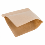 Bolsa Aberta 2 Lados Kraft Anti Gordura 35g+10LDPE 15x15,2cm Pack 100- Hamburguer / Pizza / Fritos – Norpack - Image 4