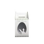 Caixa Cartão Branca Ovo c/ janela 12x12x15,5cm 250grs. Páscoa Coelho c/ Laço – Norpack - Image 2
