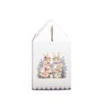 Caixa Cartão Branca Ovo c/ janela 8,5x8,5x14cm 100Grs Páscoa Família Coelhos – Norpack - Image 5