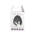 Caixa Cartão Branca Ovo c/ janela 8,5x8,5x14cm 100Grs Páscoa Família Coelhos – Norpack - Image 3