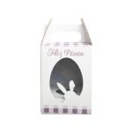 Caixa Cartão Branca Ovo c/ janela 8,5x8,5x14cm 100Grs Páscoa Família Coelhos – Norpack - Image 6