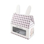 Caixa Cartão Branca c/ Orelhas e Janela 15x8x15cm Páscoa Família Coelhos – Norpack