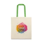 Saco Algodão / Tote Bag Crú Alças Compridas c/Impressão 1 Face - Cor-da-alca: Verde - Verde - Norpack