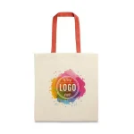 Saco Algodão / Tote Bag Crú Alças Compridas c/Impressão 1 Face - Cor-da-alca: Vermelho - Vermelho - Norpack