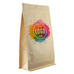 Saco Stand Up Box Papel kraft c/ Fecho Zip Fundo Retangular c/Impressão – Norpack